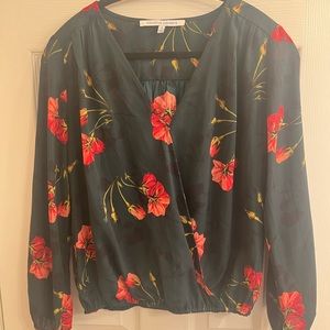 Green Floral Print Blouse by Collective Concepts